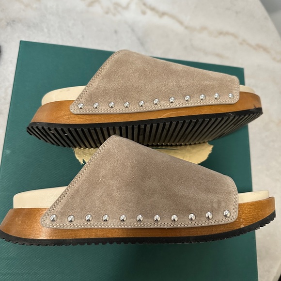 Buscemi Beige Suede Slides Size 37 - Picture 4 of 4